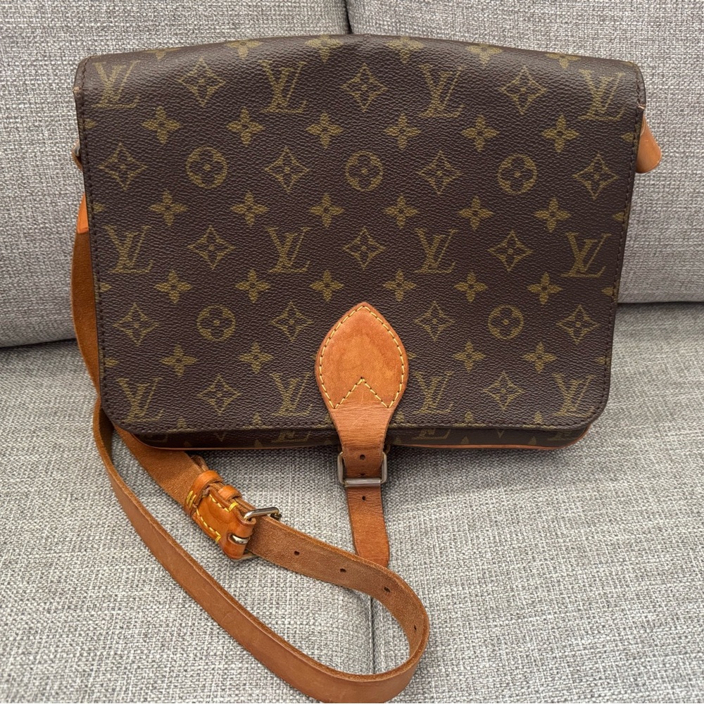 LOUIS VUITTON Cartouchiere GM Size Brown Monogram Bag
